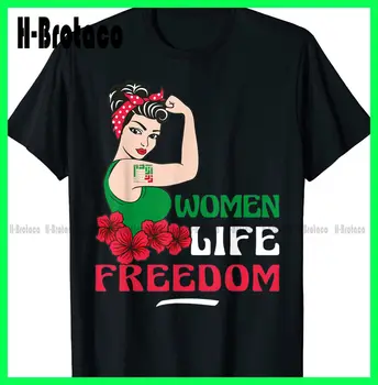 Woman Life Freedom Iran Zan Zendegi Azadi Персийски Ирански Тениска S-5XL Дамска бяла тениска Персонализиран подарък Xs-5Xl Улично облекло