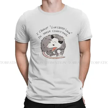 Opossum Opossum Live Laugh Love 100% памук T риза реколта гръндж мъжки тениска O-образно деколте мъжко облекло