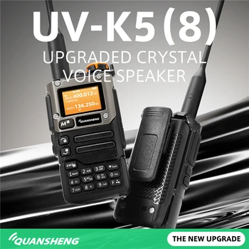 UV K6 Walkie Talkie Портативно радио UHF VHF Am Fm Двупосочно радио 128 канално безплатно TPYE-C кабел Ham Wireless Long Range
