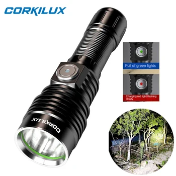 CORKILUX CX4 силна мощност SST40 Led фенерче 26650 батерия самозащита тип-C USB акумулаторни фенерчета факел къмпинг лампа