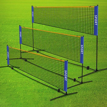 Преносим сгъваем стандарт Професионален бадминтон Net Вътрешен открит спорт Волейбол Тенис обучение Квадратни мрежи Mesh