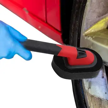 Wheel четка за кола подробно сменяеми гуми апликатор пяна подложки многофункционални гуми кола маска гъба четка с дръжка за авто