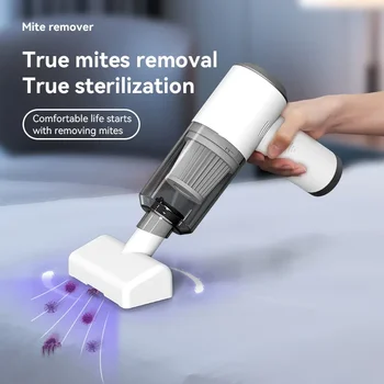 Dust Cleaner Bed Mite Removal Instrument Handheld UV Mattress Vacuum Cleaner Wireless Cleaning Machine for Pillows Sheets Brush