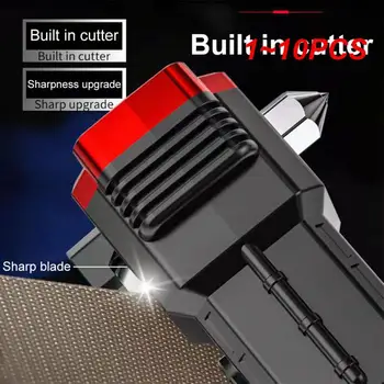 1 ~ 10PCS Led фенери многофункционални автомобилни горелки Кола безопасност чук USB акумулаторни аварийни фенерчета със силна
