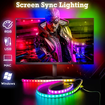 RGB Dream Color Smart LED лента, повишете опита на монитора на компютъра си с LED светлини за синхронизиране на музика за максимална атмосфера в игралната зала