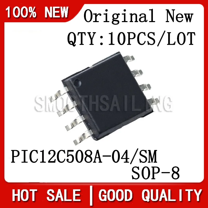 10PCS/LOT Нов оригинален PIC12C508A-04/SM PIC12C508A печат 12C508A SOP8 чипсет
