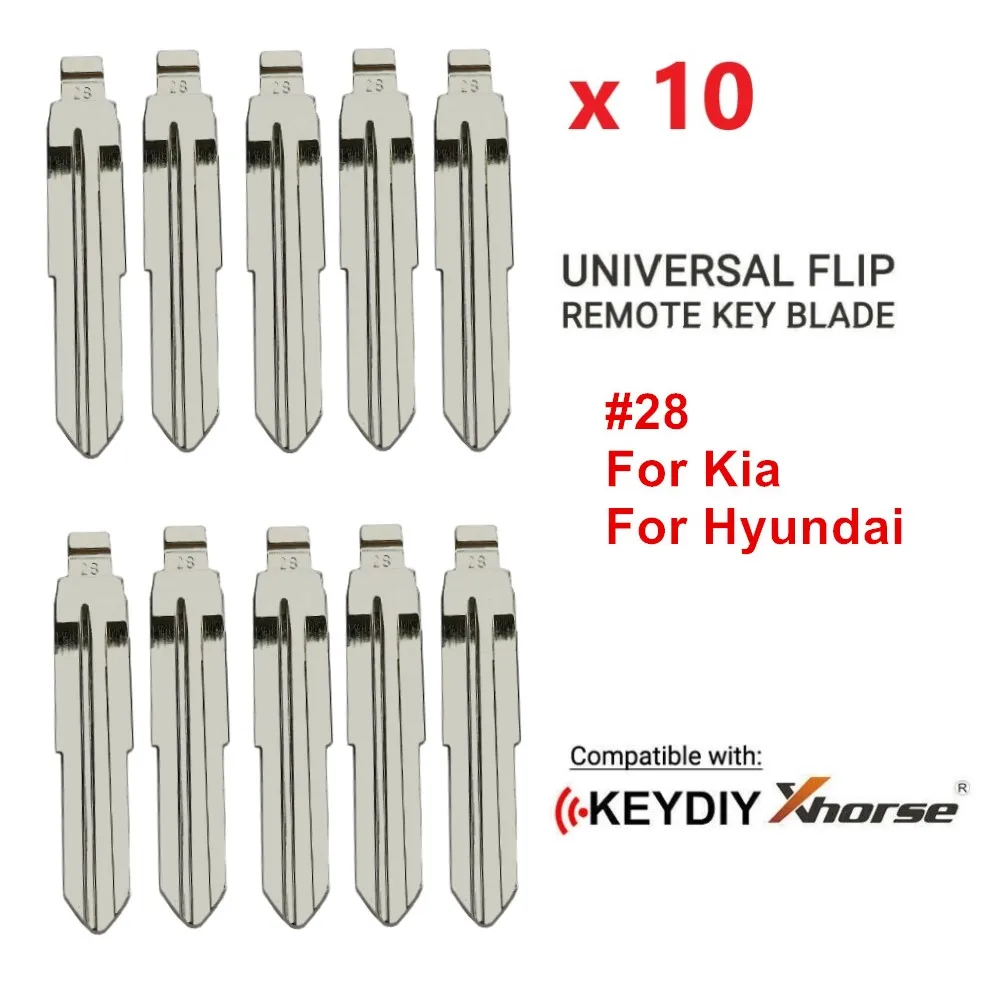 10pcs Дистанционен ключ за Kia Accen Rio Ново усъвършенстване за Hyundai Elantra Flip Folding Remote Key Blade 28 #