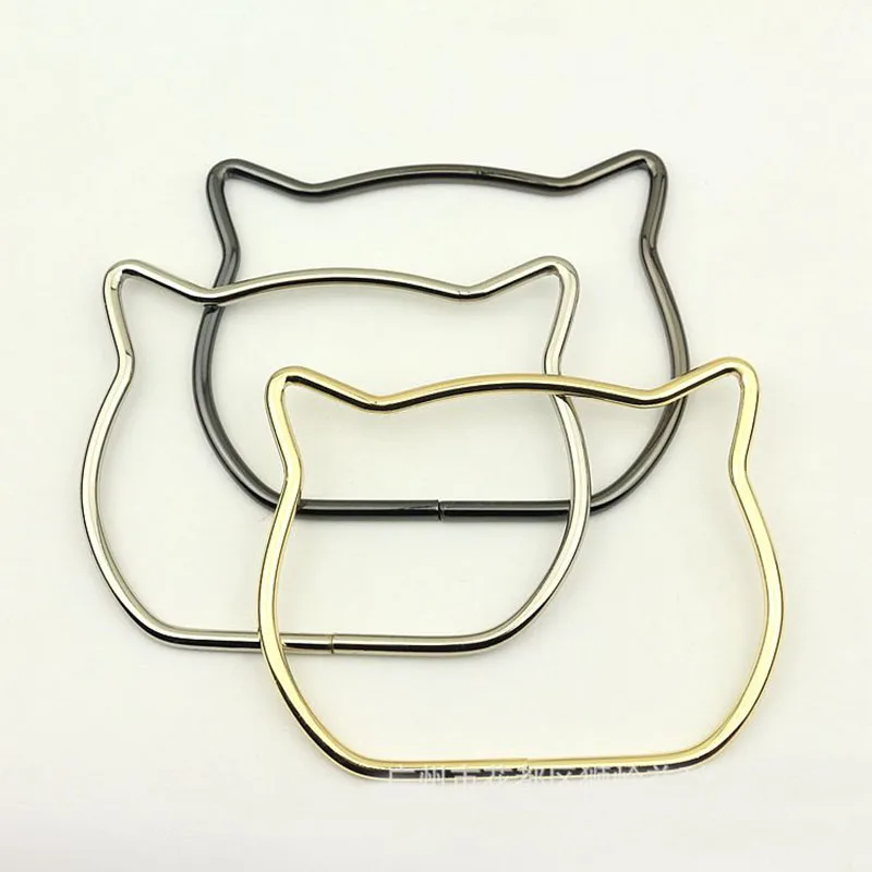 10Pcs метална карикатура котка пръстен чанта дръжки катарами за жени чанта чанта заключване закопчалка дръжка конектор DIY чанти аксесоари
