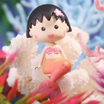 Оригинална Chibi Maruko-Chan русалка серия екшън фигури играчки момичета деца рожден ден подаръци прекрасна колекция кукли Chibi Maruko