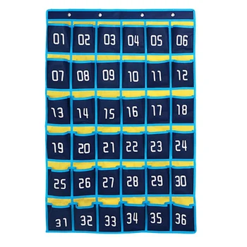 36 номерирани джобове диаграма мобилен телефон висящи чанта за съхранение висящи организатор за класната стая мобилен телефон калкулатор притежателите