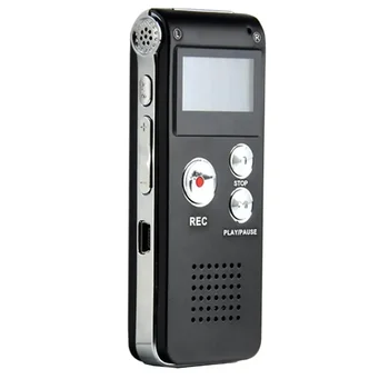 Многофункционален акумулаторен 8GB 650HR цифров аудио диктофон Интелигентен MP3 плейър с висока разделителна способност преносим