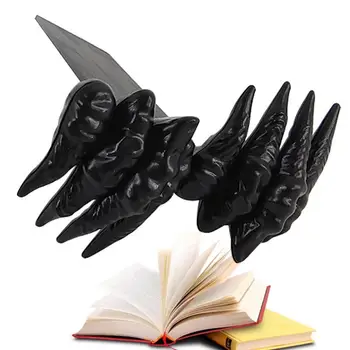 Devil's Hand Bookmark Thriller Demon Hand Bookmark Halloween Creepy Witch Claw Bookmark Resin Handmade For Horror Home Decor
