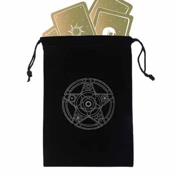 Velvet Pentagram Таро карта за съхранение чанта играчка бижута мини шнур пакет борда игра бижута шнур чанта