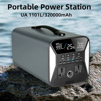 1000W резервен преносим генератор 110V 230V чист синусоидален слънчев къмпинг електроцентрала инвертор UPS 1000Wh Lifepo4 батерия