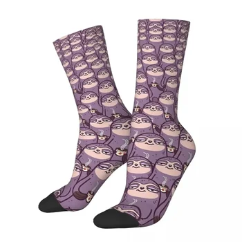 All Seasons Crew Чорапи Ленивец-вкусни чорапи Harajuku Смешни хип-хоп дълги чорапи Аксесоари за мъже Жени Коледни подаръци