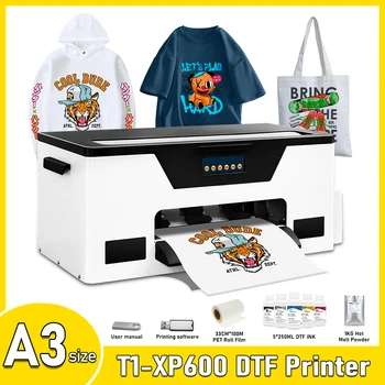 A3 dtf принтер XP600 dtf impresora 30CM / 11.8 инчов тениска печатна машина dtf a3 принтер за тениска качулки всички плат