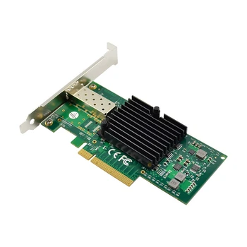 1 парче сървър оптична мрежова карта единична оптична портова мрежова карта 10G SFP + 82599EN чип PCIE X4