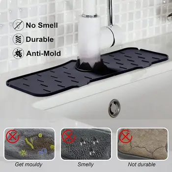 силиконов кухненски кран абсорбиращ мат мивка гъба притежател сгъваема мивка отцедник баня плот протектор кухня организатор