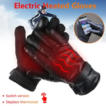 Електрически отопляеми ръкавици Сензорен екран Зимни топли ръкавици USB акумулаторни унисекс ветроупорни отопляеми ръкавици за каране на мотоциклет
