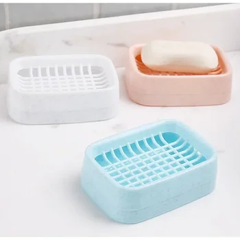 Нова мода удобен баня канализация двойна сапунена кутия творчески пластмасови пътуване ръчно изработени тоалетна сапун багажник