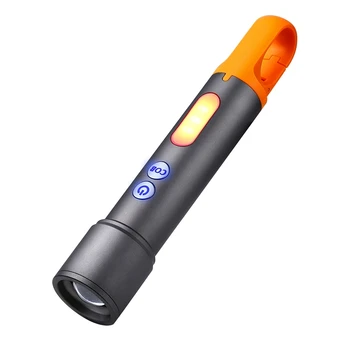USB акумулаторно фенерче Zoomable LED фенерче с COB странична светлина прожектор факел за открит издръжлив лесен за използване