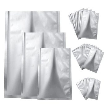 ABHU 50 броя 3 размера Mylar алуминиево фолио чанти, фолио плоски топлинни запечатване чанти чанти за съхранение торбичка за храна кафе чай зърна