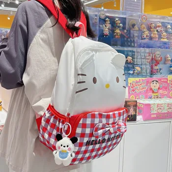 Hello Kitty Kawaii Sanrio аниме раница сладък карикатура студент ученическа чанта момиче пътник пакет раница голям капацитет пътуване чанта