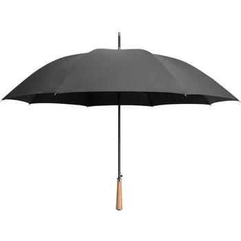 Голям подсилен чадър дебел силен ветроустойчив дълъг дръжка чадър автоматично луксозни реколта мъже трайни Парагуас дъжд съоръжения
