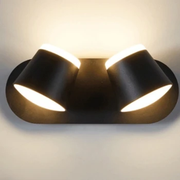 Модерни LED стенни лампи Всекидневна 360 ротация Стенни светлини Спални осветителни тела Осветление Огледало за баня Фарове Sconce