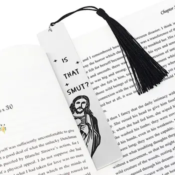 Bookmark За деца от неръждаема стомана Исус Bookmark със забавни думи Декоративни Великденски подаръци Орнаменти Многофункционален маркер за книги