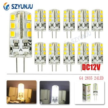 G4 DC12V 3W LED крушка 24leds SMD 2835 Led лампа за царевица за кристална лампа LED прожектори крушки топло студено бяло