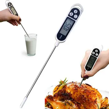 Цифрови храни термометър за кухня готвене барбекю вода мляко масло фурна месо температура сонда домакински термометри инструменти