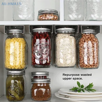 Mason Jar Rack,Stable Metal Storage Rack Jar Organizer Space-Saving Creative | 2pcs Кухненски аксесоари Уникален държач за буркан