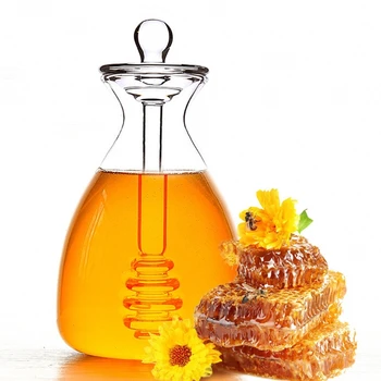 Стъклен контейнер за съхранение на мед Бутилка мед за сватбено тържество Кухня У дома