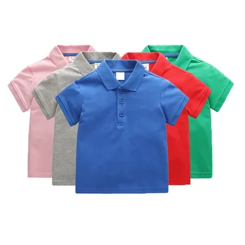 Boys Girls Polo Shirt Summer Children's Clothing T-shirts Fashion Cotton Short Sleeve Infant Candy 8 Colors for Kids Camisetas