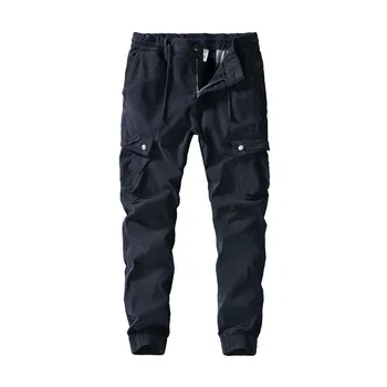 Нови мъжки панталони есенни ежедневни памучни джобове карго панталони свободни спортни военни джогинг улично облекло панталони мъжки панталони