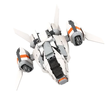 MOC Военна серия Кръстоносецът Корабни изтребители Строителни блокове Авиационен боен самолет DIY модел тухли играчки детски подарък