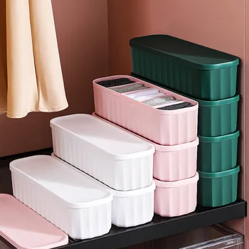 1 PC чорапи кутия за съхранение разделена домакинство чекмедже гардероб общежитие бельо съхранение кутия организиране