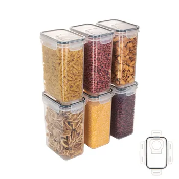  херметически затворен контейнер за съхранение на зърнени култури влагоустойчив насекоми доказателство ориз кофа кутия за съхранение на храни пластмасов прозрачен запечатан резервоар