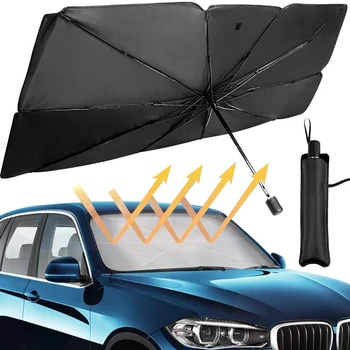 125cm 140cm сгъваема кола предно стъкло чадър чадър кола UV покритие сенник топлоизолация преден прозорец вътрешна защита