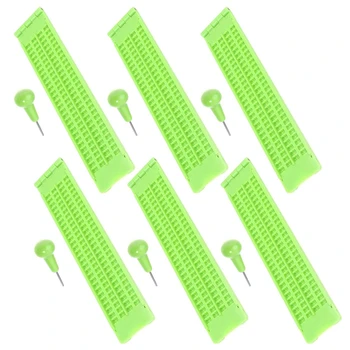 6X 4 линии 28 клетки брайлова дъска за писане със стилус брайлова шисти преносима практика за слепи учебни материали