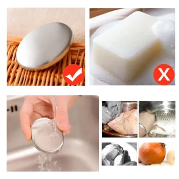 Премахване на инструментите за дезодориране на ръце Бар миризма сапун чесън стомана неръждаема притурка кухня