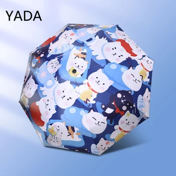 YADA високо качество аниме чадър слънце и дъжд UV чадър сексапил ръчно чадър за студенти преносими сгъваеми чадъри YS230047