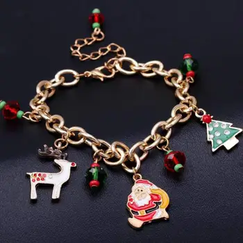 Cuff гривни Delicate Creative Santa Clause Chain Bangle за Коледа