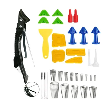 Ефективни комплекти инструменти за запушване 5 в 1 Издръжлив комплект инструменти за отстраняване на казани, подходящ за кухненска мивка и аксесоар за фуги за плочки