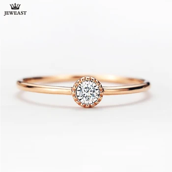 18K злато чисто злато пръстен истински 18K злато масивно злато пръстени красива престижен модерен класически парти фини бижута гореща продажба нов 2023