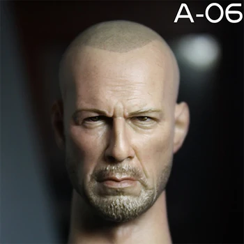 1/6 мащаб Мъжки A06 труден човек главата скулптура главата дърворезба модел за 12