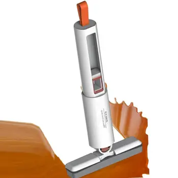 Преносим къс моп къс малък моп почистване самостоятелно изстискване суха мокра гъба мопове система за почистване на пода за прибори за хранене броячи кола