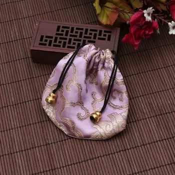 копринена брокат бижута шнур подарък чанти монета чанта бродирани бонбони шоколад чанта за сватбено тържество дропшип