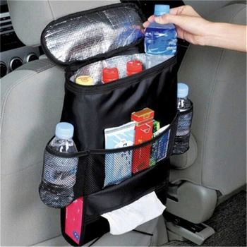 Car Back Seat Organizer Storage Bag Car Hanging Bag Multi-Pocket Auto Car Storage Tissue Box Car-styling Cool Wrap Bottle